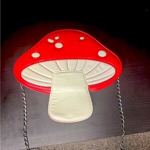 Red and Cream Mushroom Bag